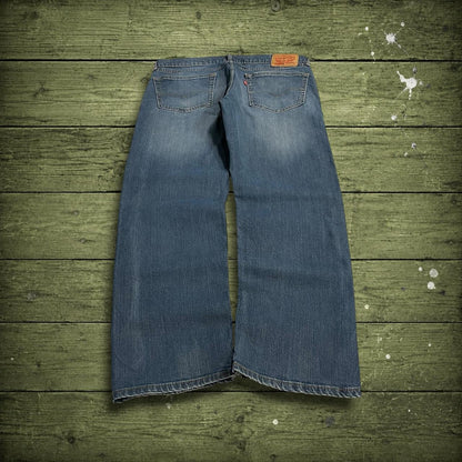 Levi's 505 straight fit jeans y2k blue Regular straight leg denim pants red tab logo