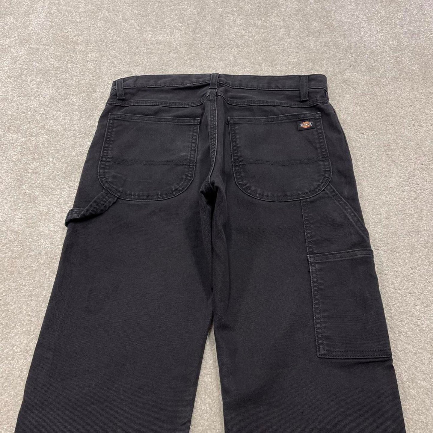 Y2K 00s Dickies carpenter pants black Canvasy flex workwear skater style cargos utility