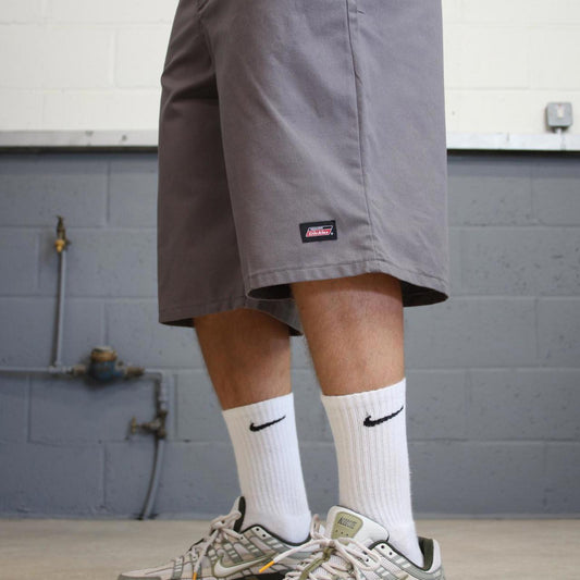 Baggy grey Dickies carpenter shorts W38