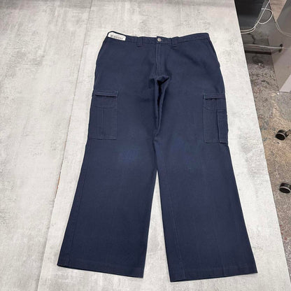 Baggy Dickies cargo trousers skater workwear W38L30 navy twill style chino carpenter pants casual