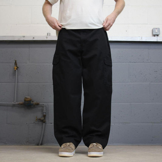 Baggy Dickies cargo trousers W36L30 black loose chino style skater cargo pants