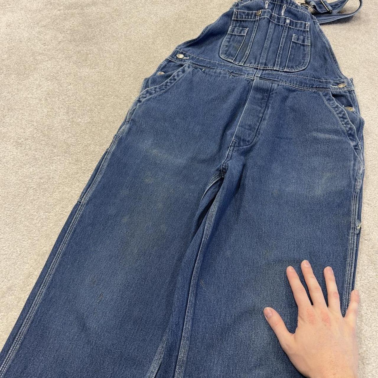 Vintage dungarees denim overalls blue Work’n Gear workwear bib & brace utility