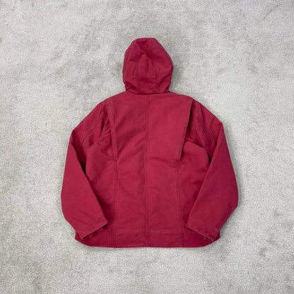 Vintage Carhartt Sierra jacket Large 12/14 dusty pink sherpa lined hooded authentic active