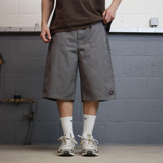 Extra baggy Dickies shorts carpenter grey Twill chino skater style shorts wide long leg
