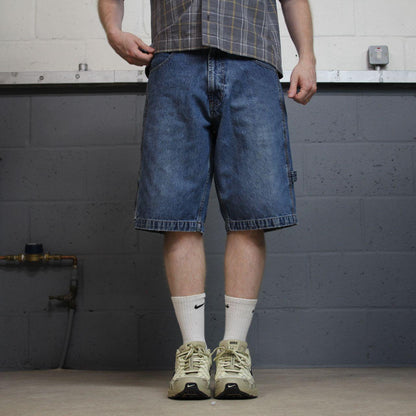 PACO denim carpenter shorts y2k blue Surf summer style jorts perfect for festival