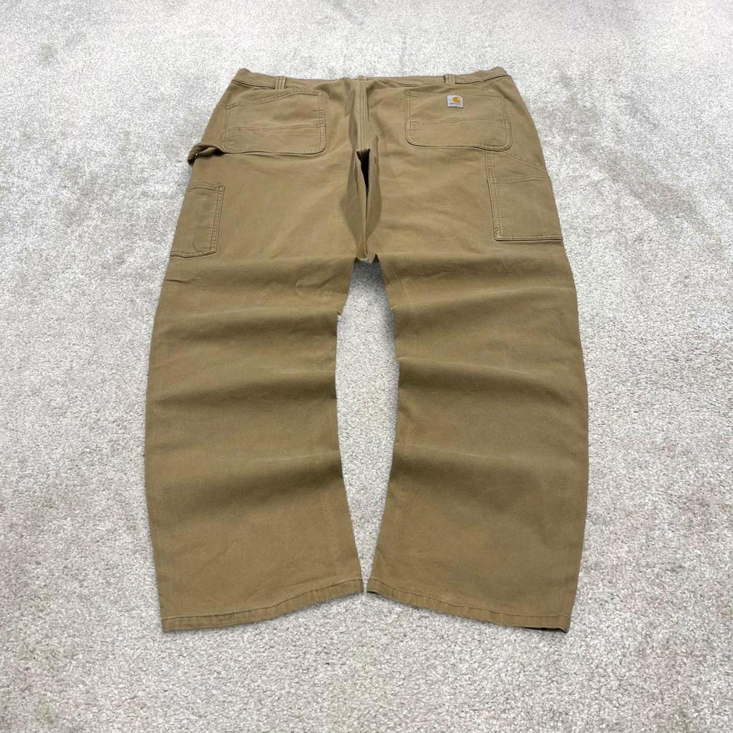 Carhartt carpenter jeans size 18 tan loose original fit canvasy 90s skater style work cargos