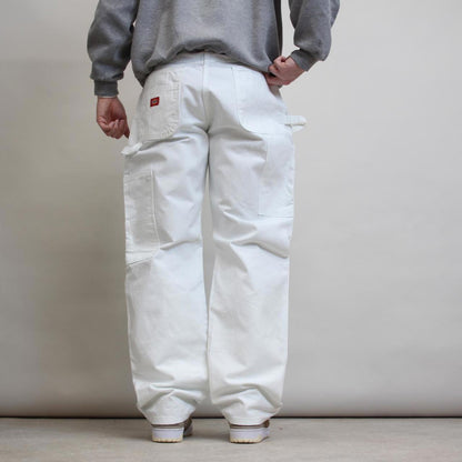 White Dickies carpenter pants W36L32 loose painter work cargos