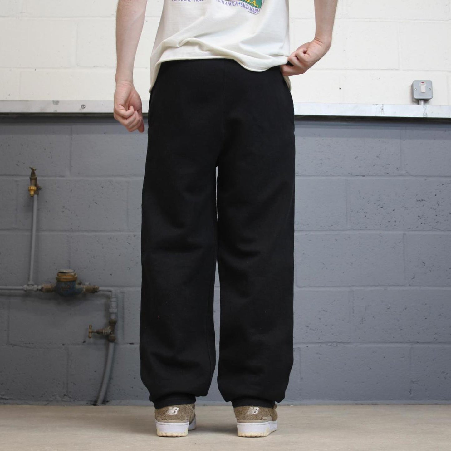 Y2k black Champion joggers S Loose sweatpants embroidered logo