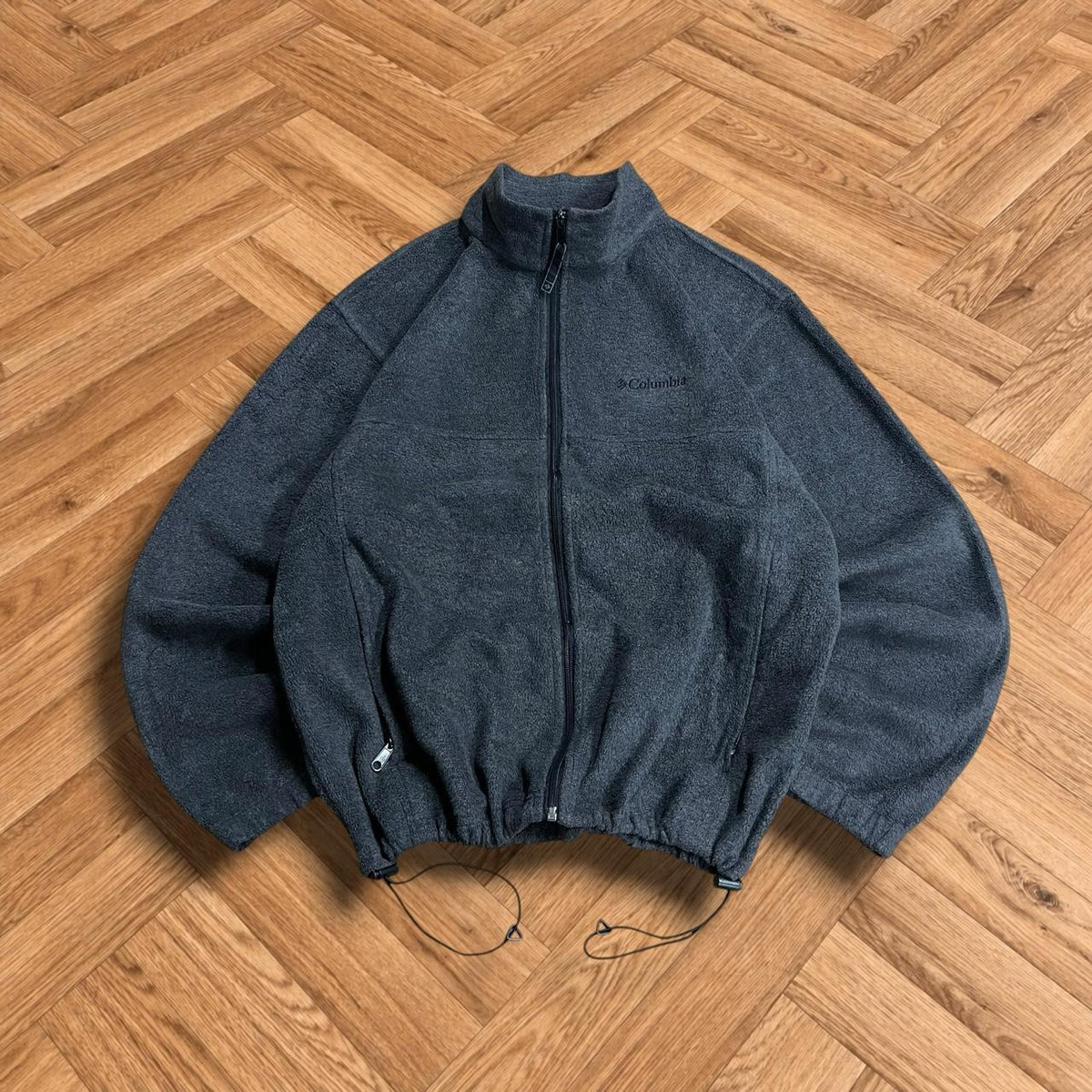 Y2K Colombia technical fleece grey Men’s full zip autumn adjustable technical fleece