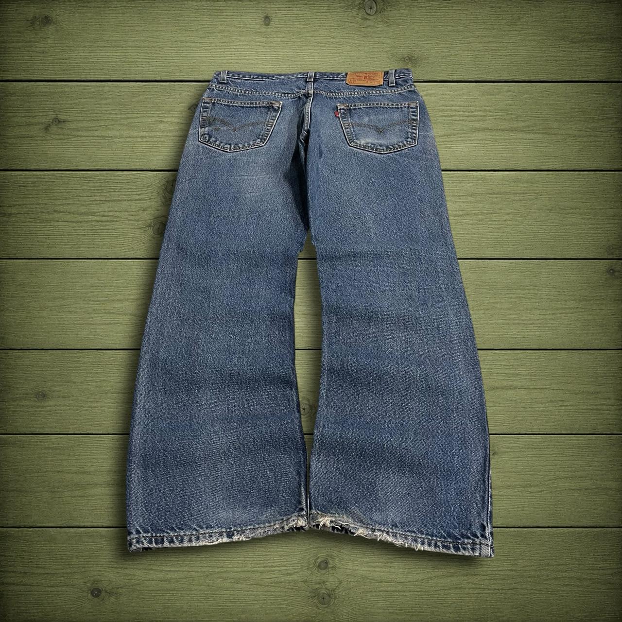 Y2K Levi’s 517 jeans bootcut washed blue Bootcut 5 pocket pants belt loops red tab logo
