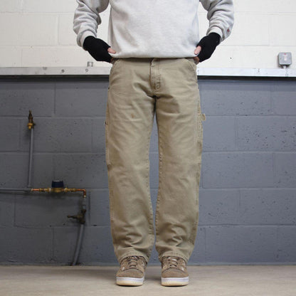 Wrangler carpenter jeans skater workwear W32L30 loose khaki denim cargo casual pants