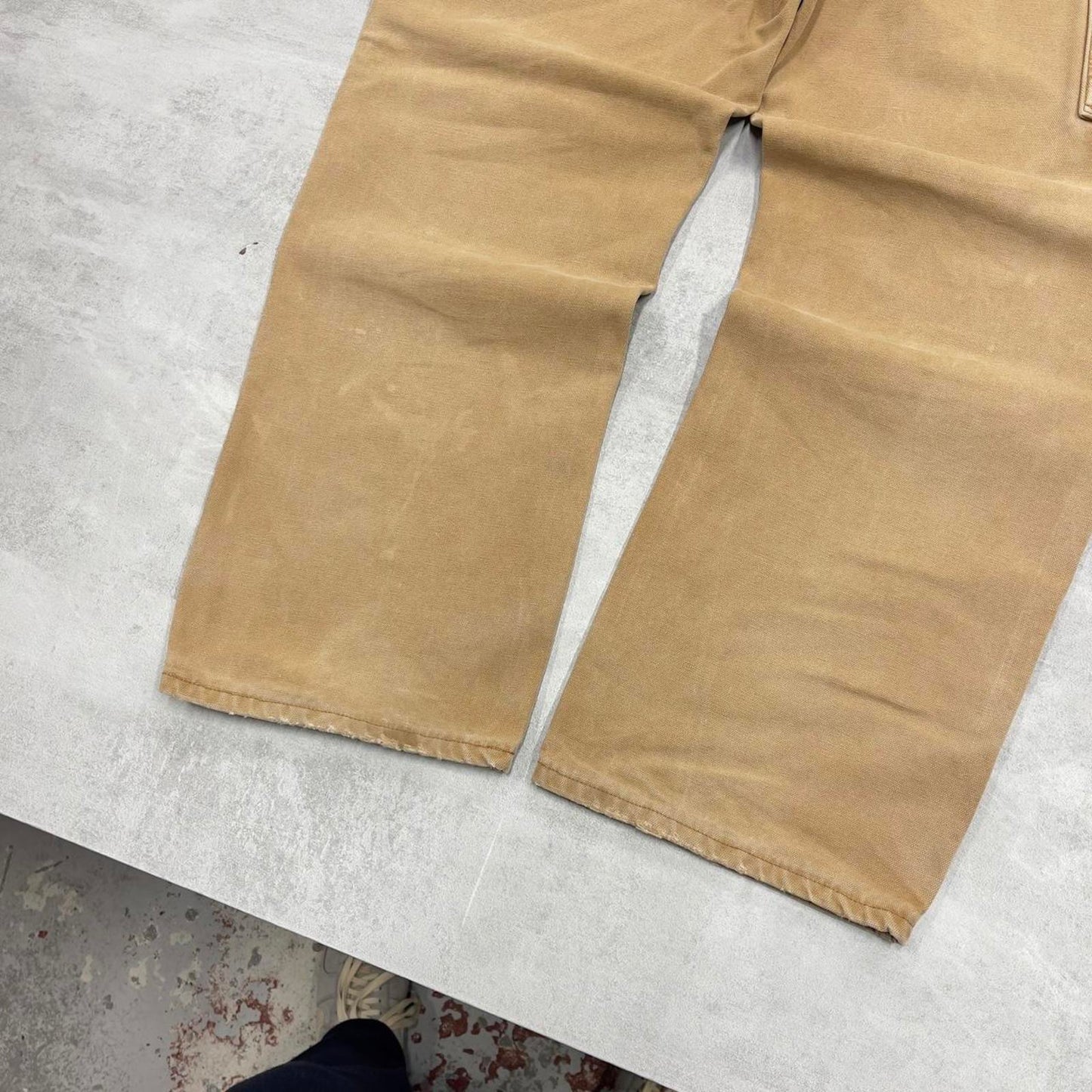 Baggy Dickies carpenter jeans W36L30 loose tan canvas cargo skater style pants