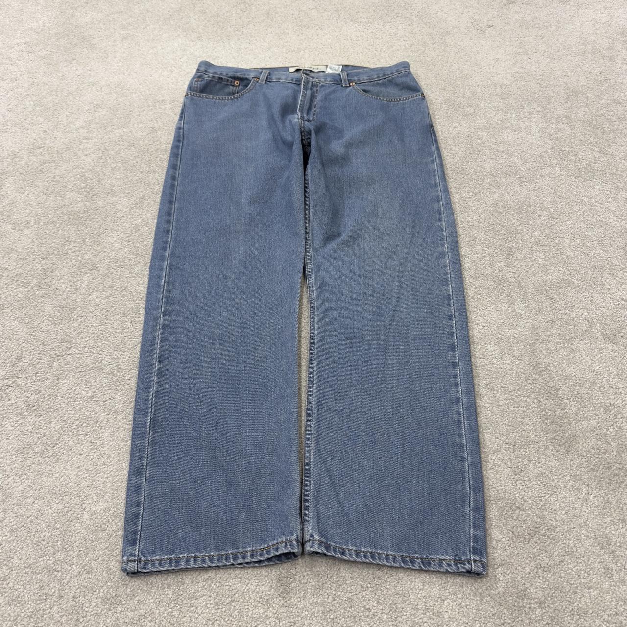 Levi’s 505 jeans Y2K blue denim Levi’s straight leg 2000s style pants red tab logo