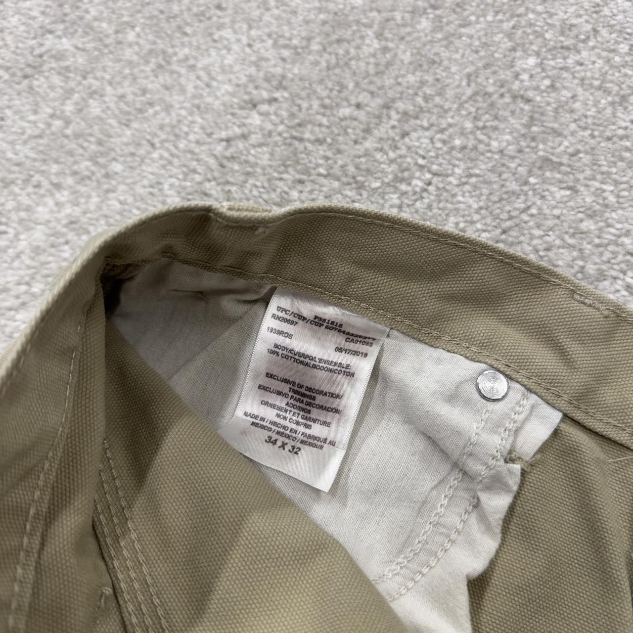 Dickies y2k carpenter pants beige Loose leg 2000s style skater workwear cargos