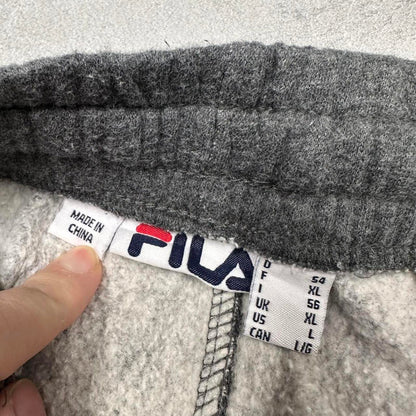 Y2k Fila grey joggers tracksuit bottoms XL 00s style sportswear track pants loose casual gym wear
