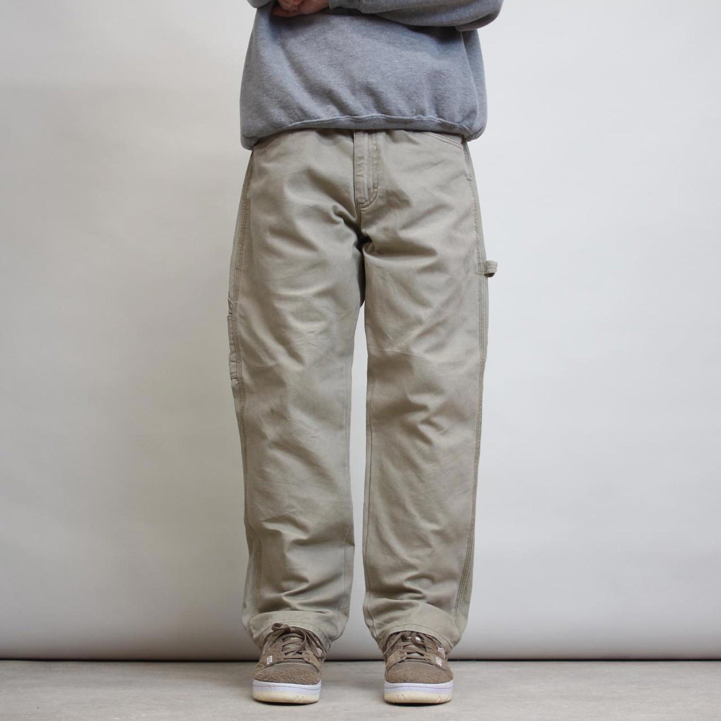Berkley Jensen carpenter jeans W38L30 beige grey loose skater style cargos