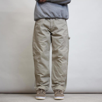 Berkley Jensen carpenter jeans W38L30 beige grey loose skater style cargos