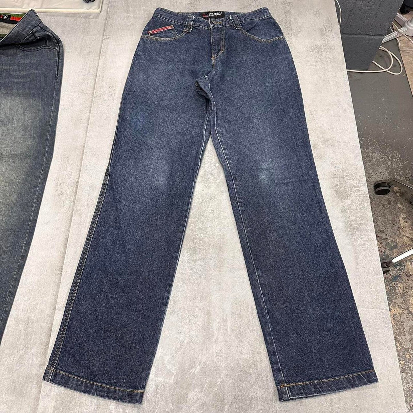 Blue embroidered FUBU jeans W28L33