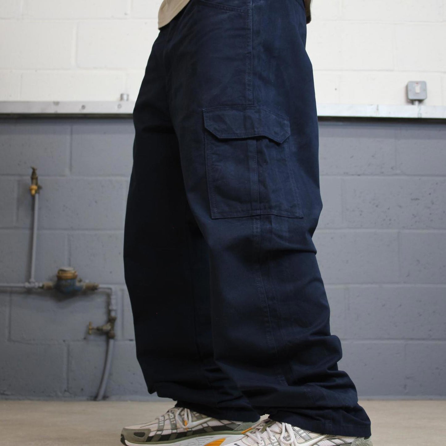 Baggy Navy Wrangler carpenter pants W38L32