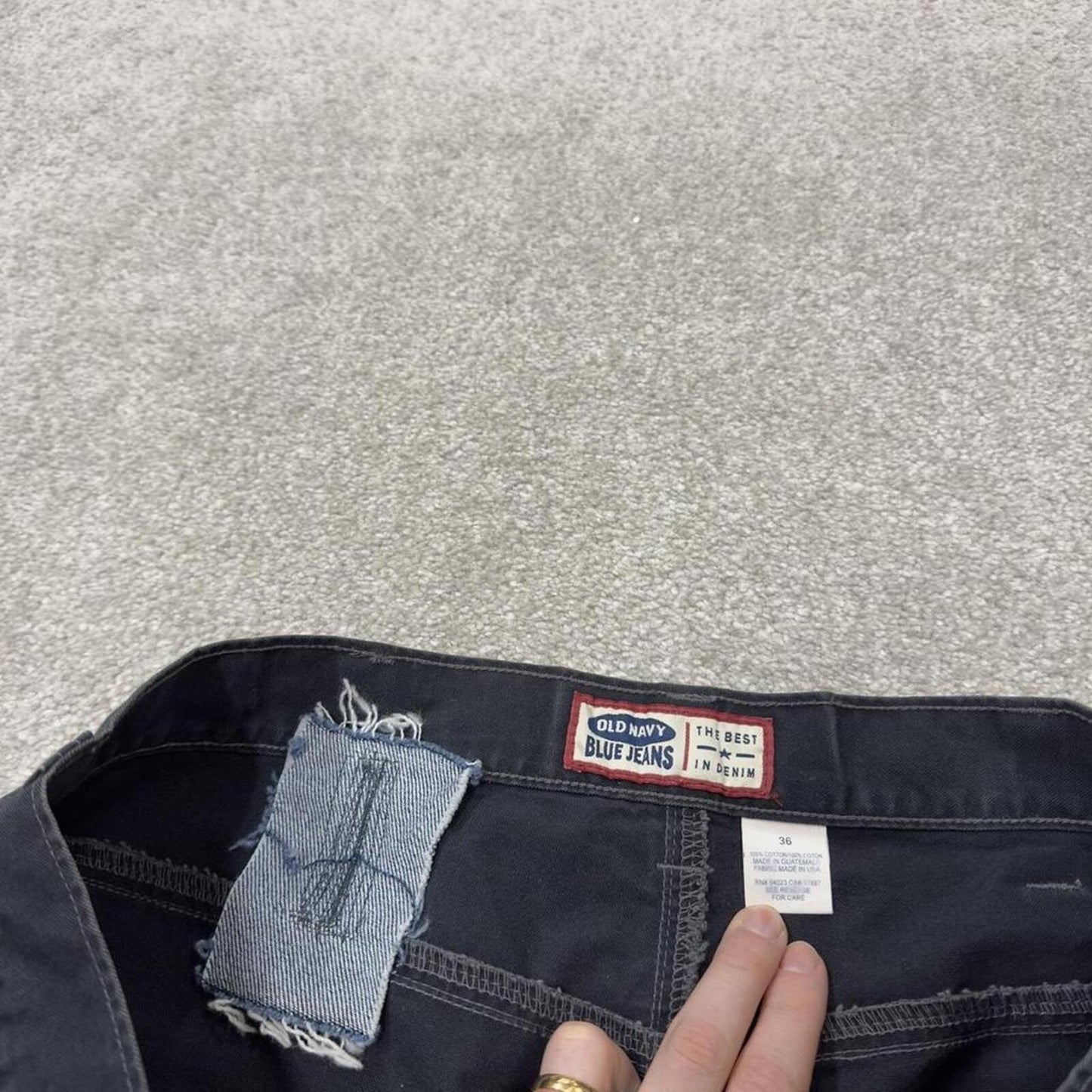 Baggy carpenter shorts long y2k navy Old Navy canvasy skater style jorts