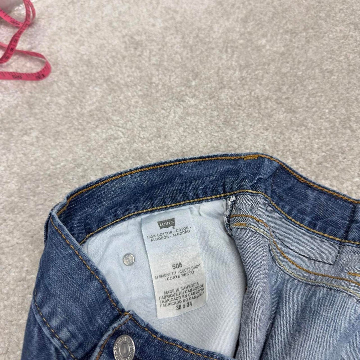 Vintage y2k Levis 505 jeans blue Casual style 5 pocket straight leg denim pants