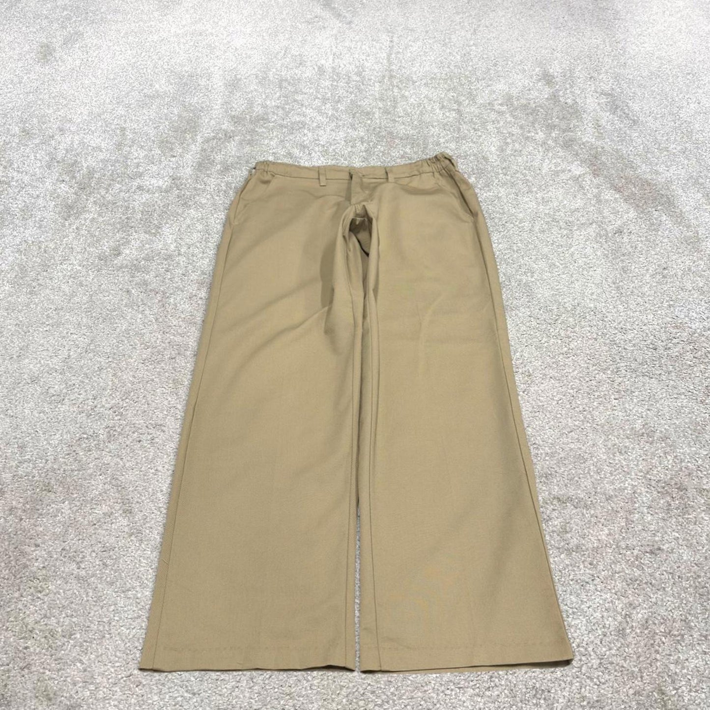 Vintage y2k baggy work pants loose beige Loosehino style skate trousers Red Kap workwear patch logo