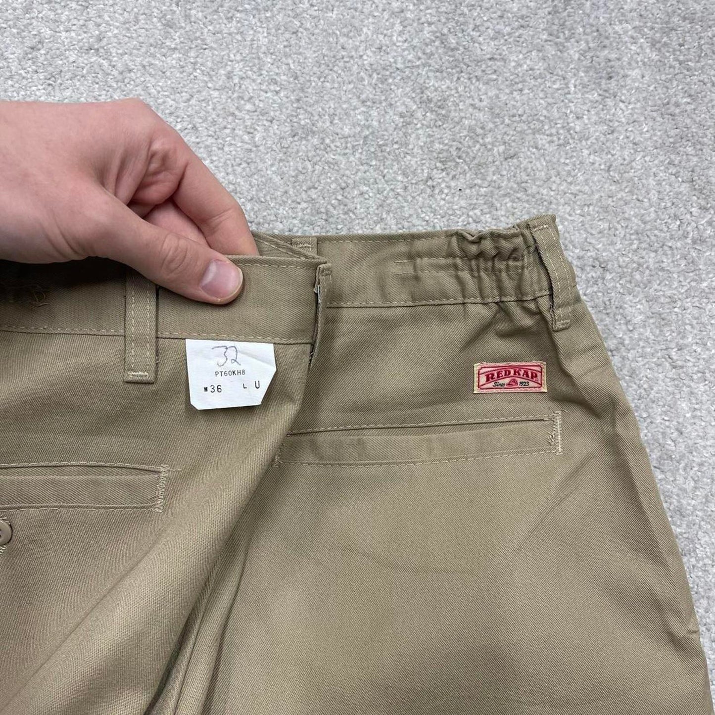 Vintage Y2k baggy work pants khaki Red Kap Chino style skate trousers workwear patch logo
