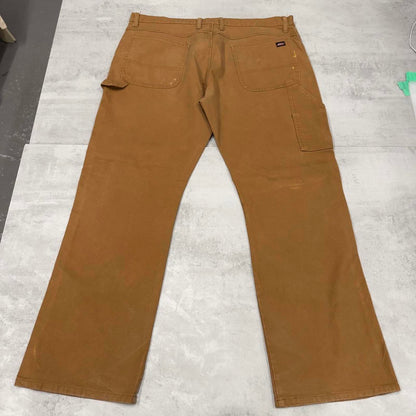 Tan Dickies carpenter jeans W42L32 loose canvas 90s style skater cargo pants