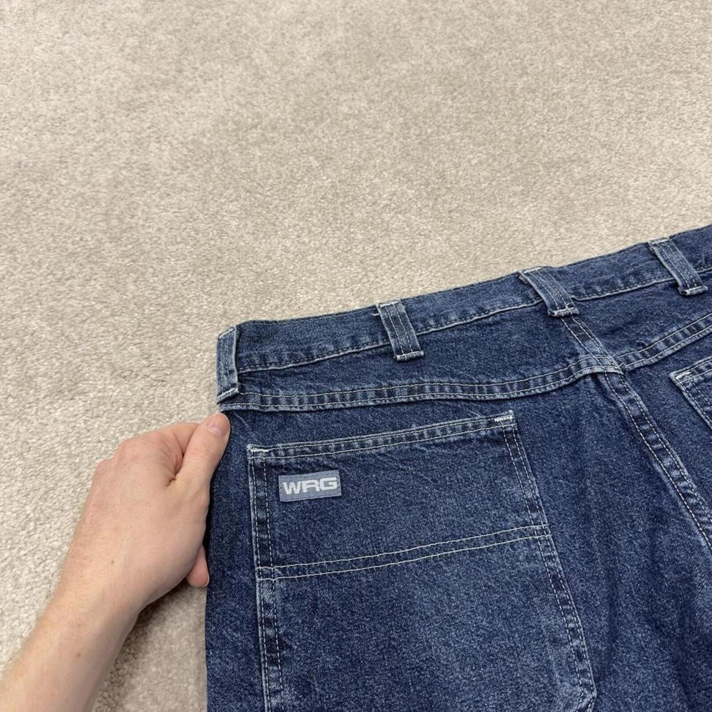 Wrangler denim cargo shorts workwear blue Baggy cargo Y2K jorts summer festival