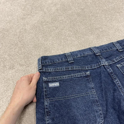 Wrangler denim cargo shorts workwear blue Baggy cargo Y2K jorts summer festival