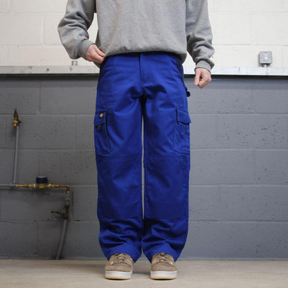 Y2K Dickies cargo work pants skater style blue Loose straight leg utility trousers