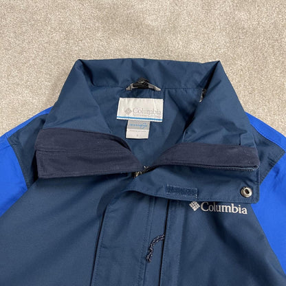 Columbia technical windbreaker jacket Small men's navy blue Omni-tech y2k autumn panelled adjustable