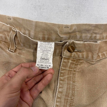 Vintage Carhartt double knee carpenter jeans W38L29 tan baggy 90s style skater cargos