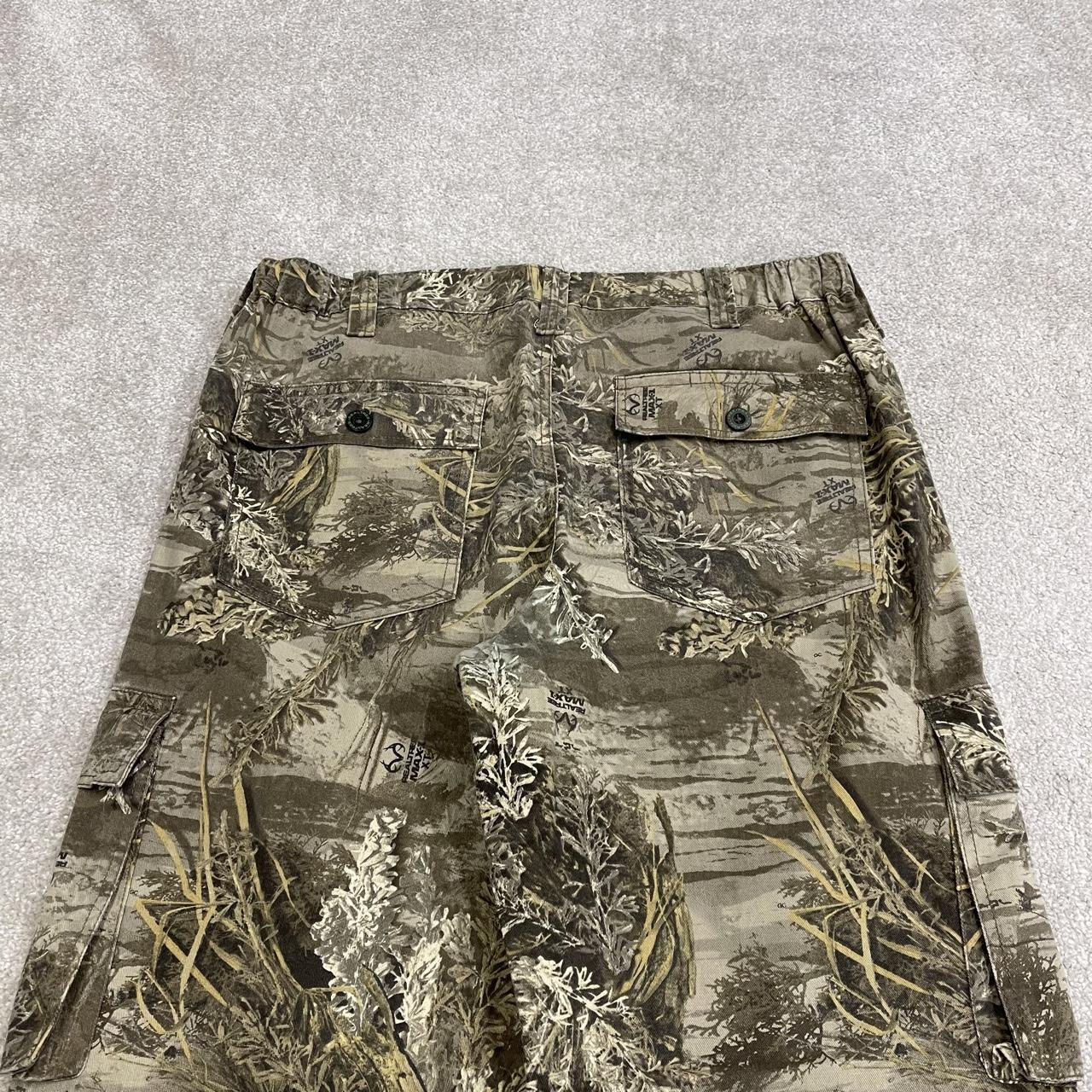 Realtree wide leg baggy camo cargo pants Y2K khaki camouflage pattern cargo trousers