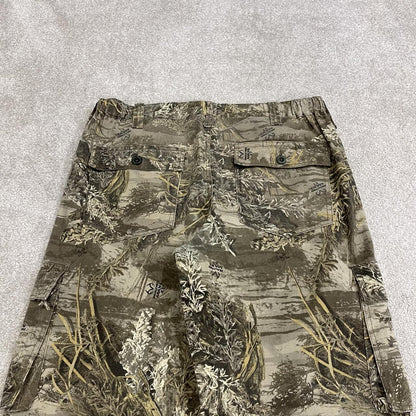 Realtree wide leg baggy camo cargo pants Y2K khaki camouflage pattern cargo trousers