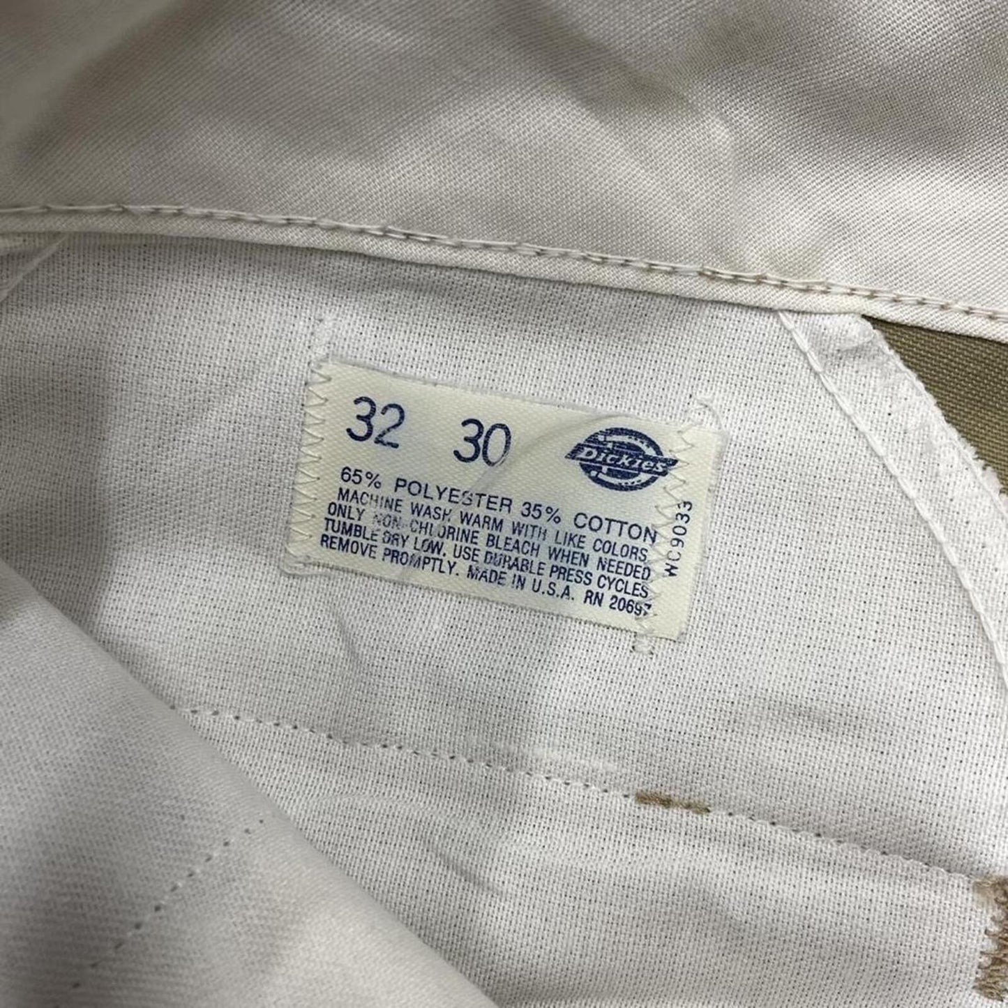 Vintage Dickies work pants chino khaki Loose original fit twill skate style trousers