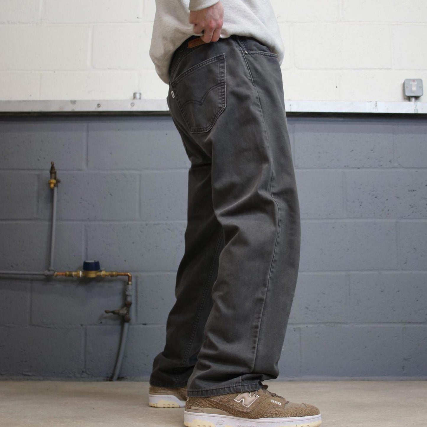 Y2k Levis 505 jeans straight leg grey Casual style 5 pocket 100% cotton pants