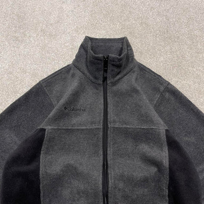 Grey Columbia technical fleece Medium women's y2k style full zip up autumn