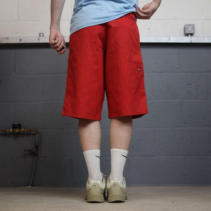 Dickies carpenter chino shorts red Chino style skater shorts loose leg festival