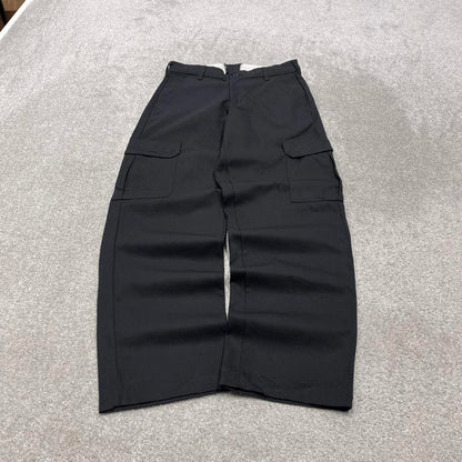 Vintage y2k work cargo pants loose black Chino style skate trousers Red Kap workwear patch logo