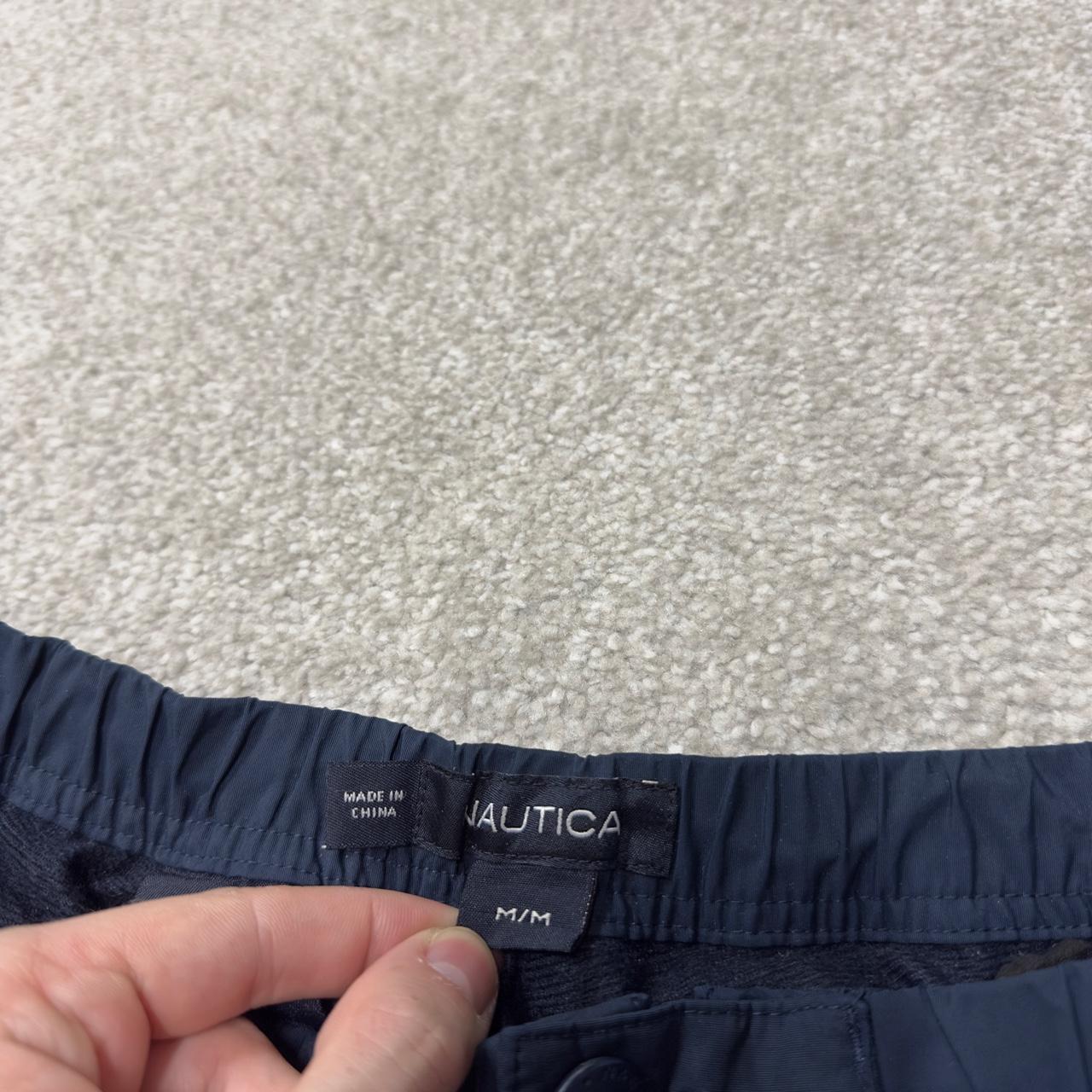 Nautica windbreaker tracksuit trousers y2k M navy Americas cup 2003 fleece lined track pants
