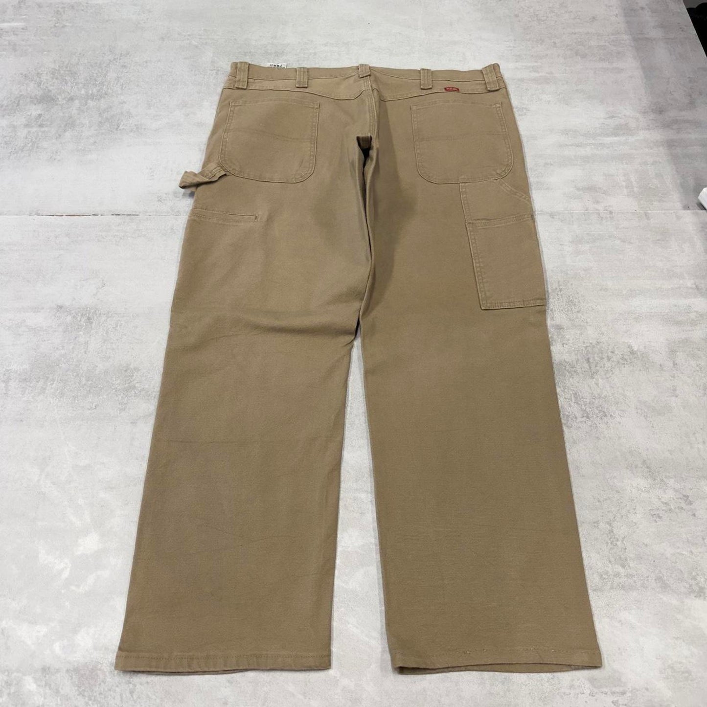 00s Wrangler carpenter pants skater workwear W40L30 Khaki loose cargo y2k style jeans streetwear