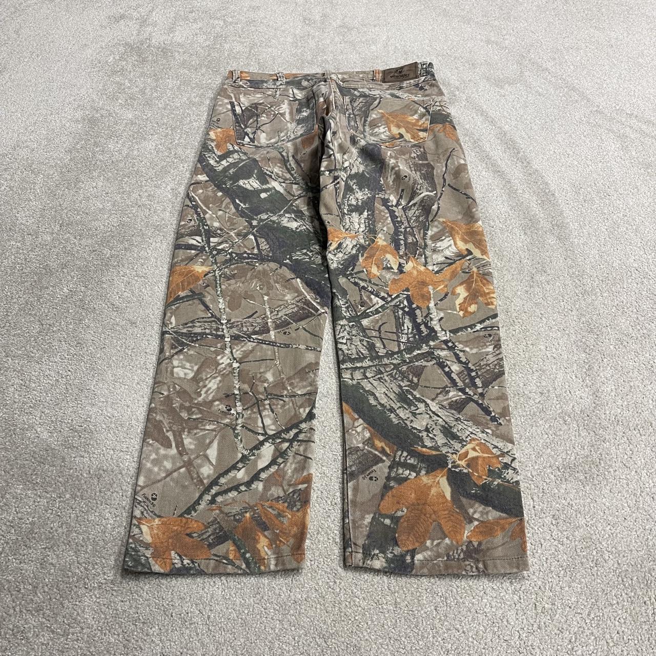 Wrangler camo jeans double knees y2k khaki Loose straight fit Fusion 3D camouflage pants