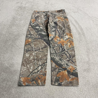 Wrangler camo jeans double knees y2k khaki Loose straight fit Fusion 3D camouflage pants