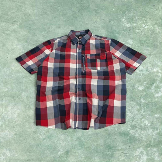 Checkered Wrangler short sleeeve shirt Festival style button down summer shirt
