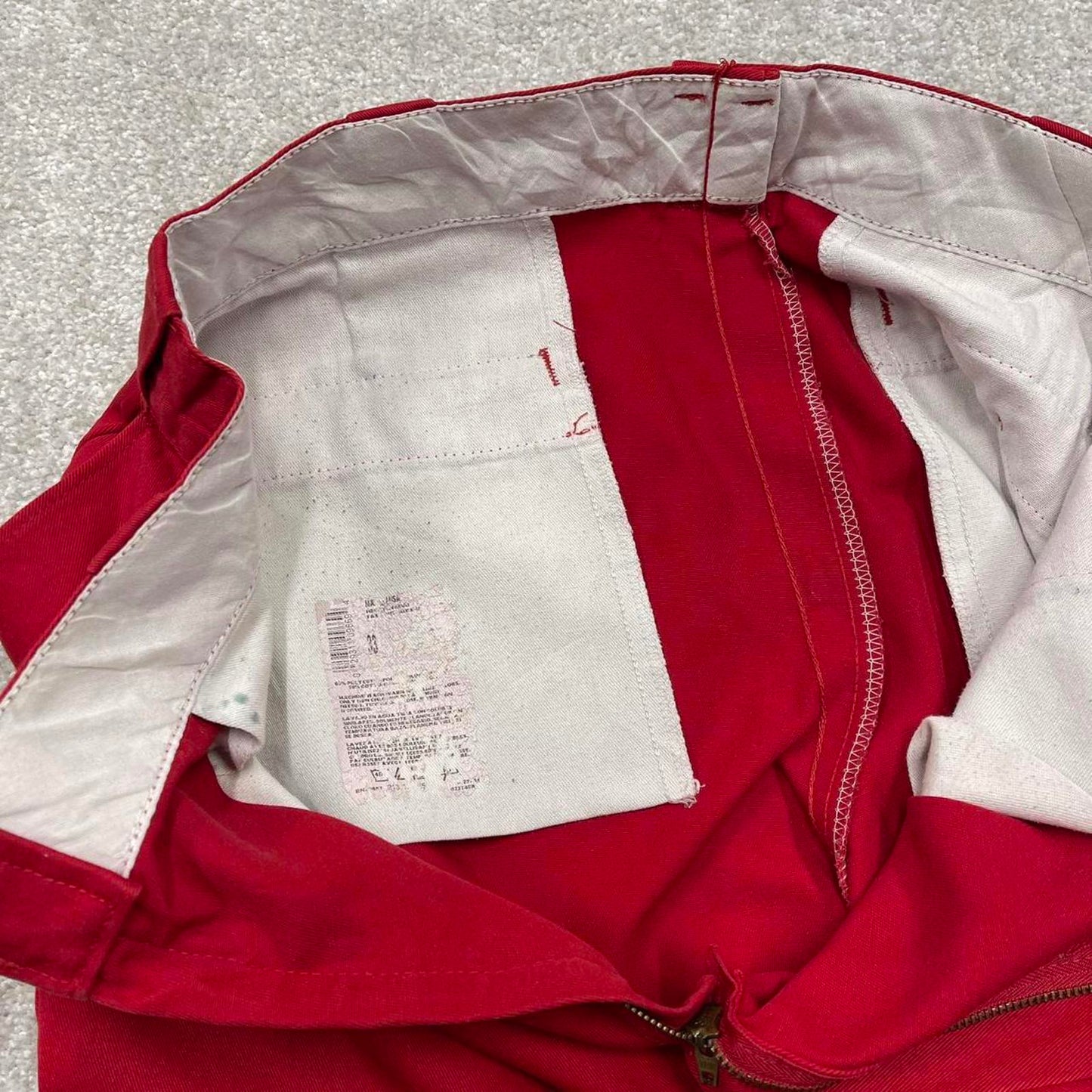 Y2k baggy Dickies shorts skater style red Long wide leg chino summer festival shorts