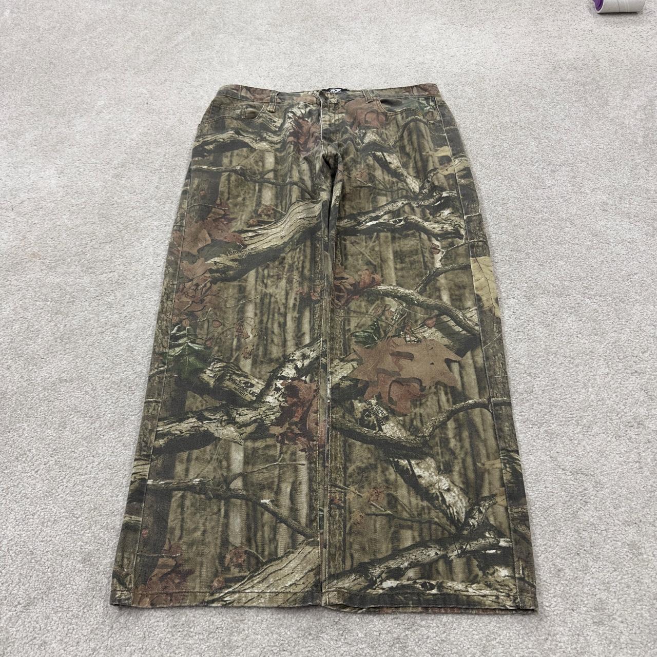 Vintage mossy oak realtree style camo pants khaki Loose straight leg tree camouflage trousers