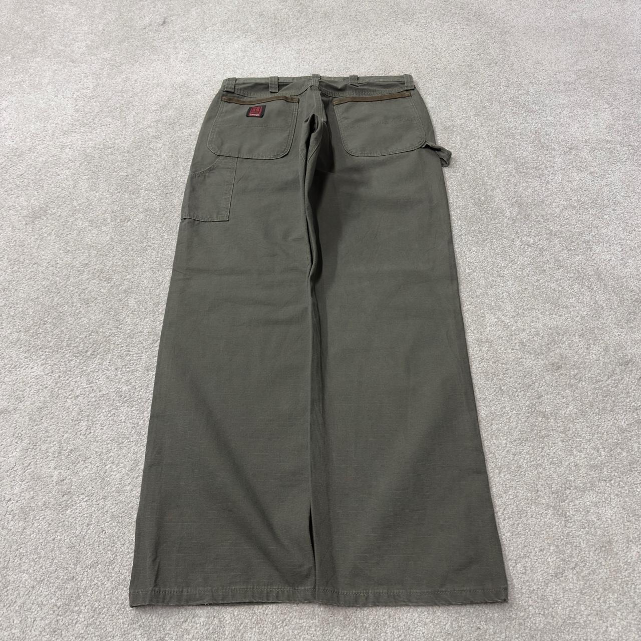 Wrangler carpenter jeans y2k green W32L32 Loose leg skater style workwear utility cargo trousers