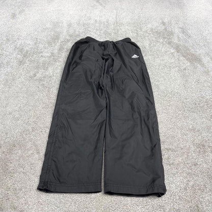 Vintage Adidas trackies S loose black y2k style joggers adjustable embroidered logo pants