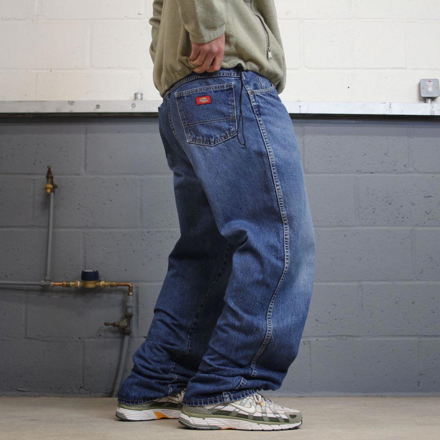Vintage Y2k Dickies skate jeans blue Loose 5 pocket denim workwear pants